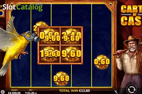 Hold and Win Bonus Gameplay Screen 3. Carts of Cash slot