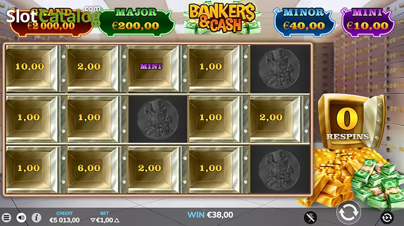 Bankers & Cash Bonus Game Win Screen