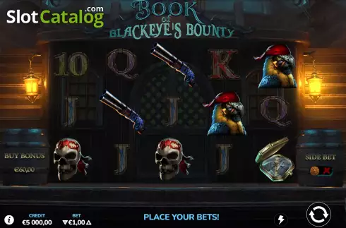 Game Screen. Book of Blackeye’s Bounty slot