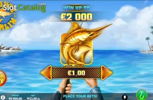 Bets Screen. Mighty Marlin slot