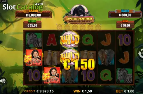 Win Screen 1. Mystic Panther Treasures of the Wild slot