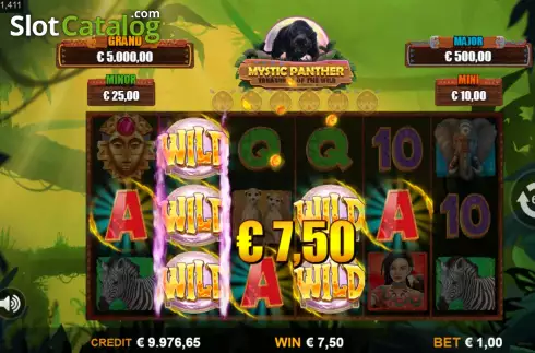 Win Screen 2. Mystic Panther Treasures of the Wild slot