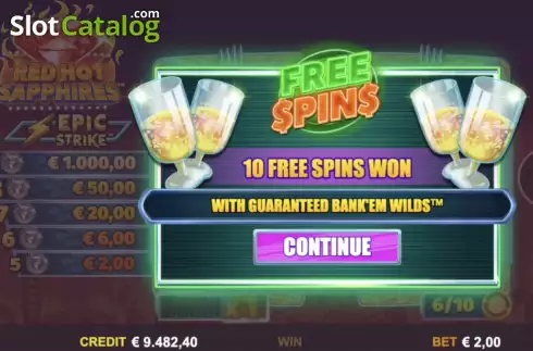 Free Spins 1. Red Hot Sapphires slot