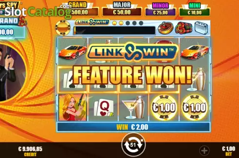 Feature Win Screen 3. Mr and Mrs Spy slot