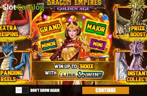 Start Screen. Dragon Empires Golden Age slot