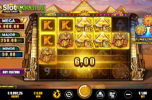 Win Screen 2. Gods & Pyramids Power Combo slot