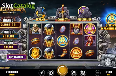 Game Screen. Gates of Asgard Power Combo slot