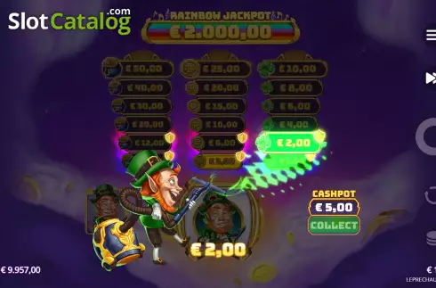 Gameplay Screen 3. Leprechaun Strike slot