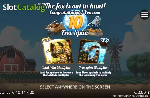 Skärmdump5. Fox Fortunata: Multiplier Hunt slot