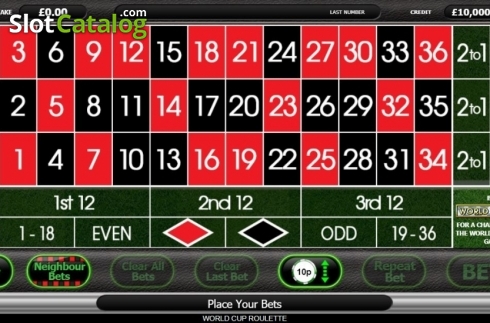 Game Screen 1. World Cup Roulette slot