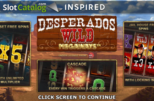 画面2. Desperados Wild Megaways (デスペラードス・ワイルド・メガウェイズ) カジノスロット