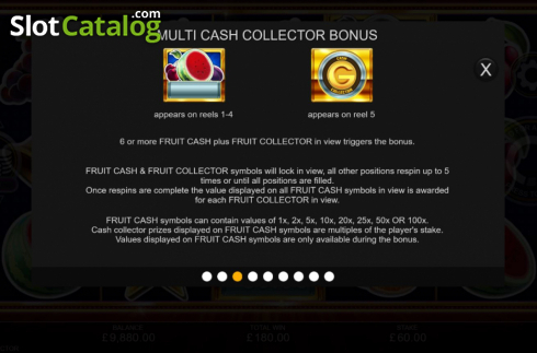 Pantalla9. Fruit Collector (Inspired Gaming) Tragamonedas 