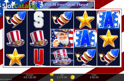 Schermo6. Book of Independence slot