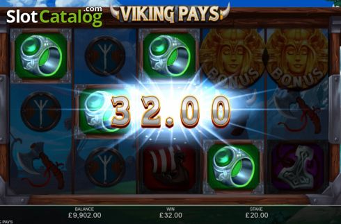 画面4. Viking Pays カジノスロット