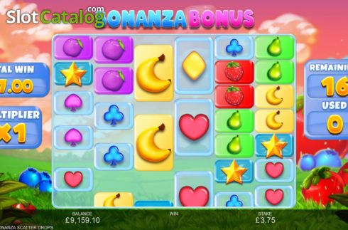 Bildschirm7. Fruity Bonanza Scatter Drops slot