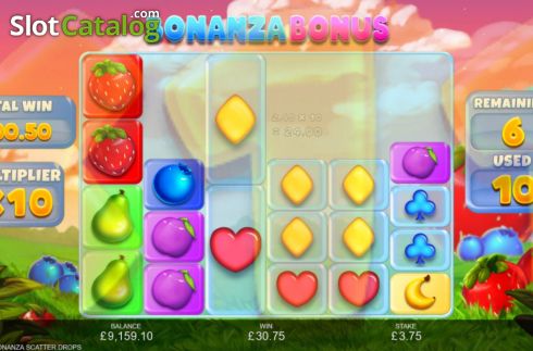 Schermo9. Fruity Bonanza Scatter Drops slot