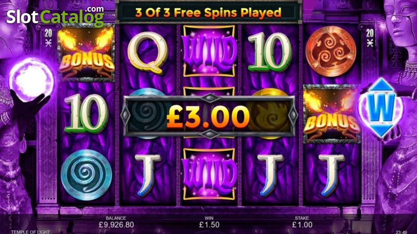 Video Temple of the Light Slot Gameplay