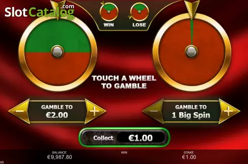 Double Up Risk Game Screen. Gold Cash Big Spins slot