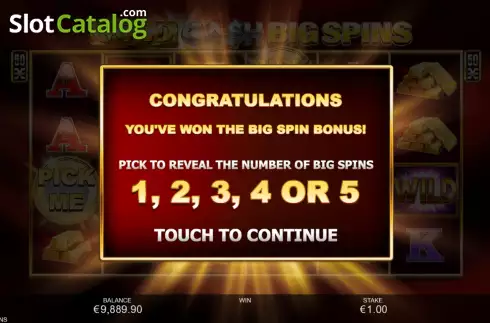 Free Spins Pick Screen. Gold Cash Big Spins slot