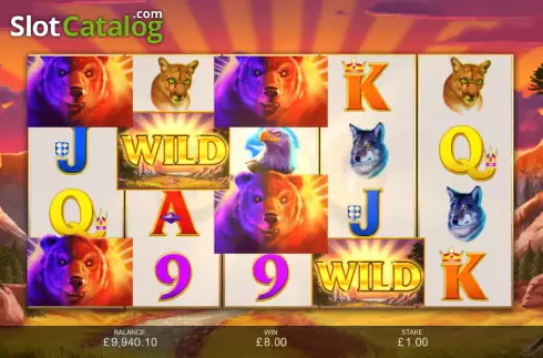 Win Screen. Grizzly slot