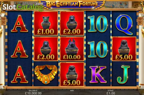 Game Screen. Big Egyptian Fortune slot
