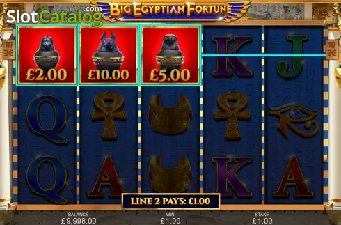 Win Screen. Big Egyptian Fortune slot