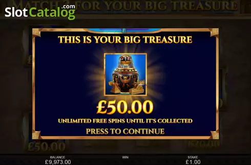Free Spins Screen. Big Egyptian Fortune slot