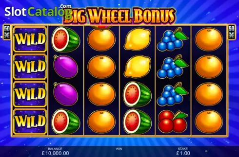 Game Screen. Big Wheel Bonus slot