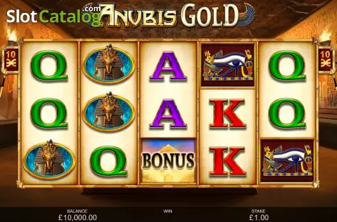 Game Screen. Anubis Gold slot