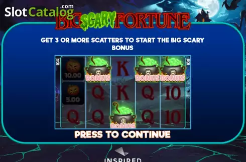 Bildschirm2. Big Scary Fortune slot