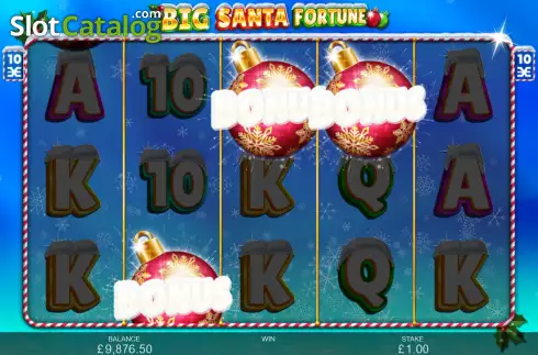 Bonus Game Win Screen. Big Santa Fortune slot
