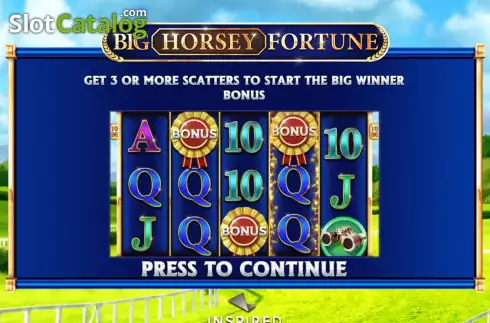Start Screen. Big Horsey Fortune slot