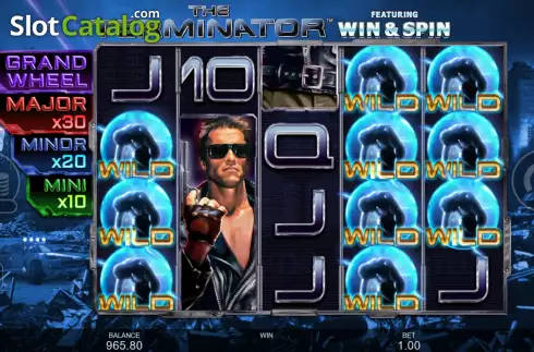 Win Screen 2. The Terminator Win and Spin slot