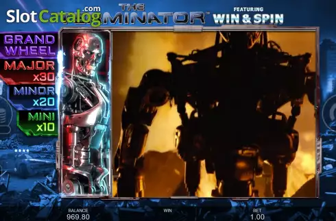 Respins Locking Win Screen. The Terminator Win and Spin slot