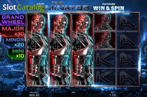 Schermo9. The Terminator Win and Spin slot