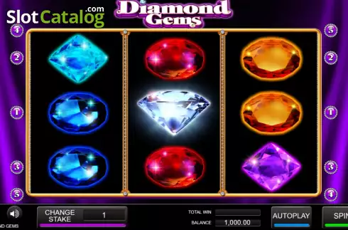 Game Screen. Diamond Gems slot