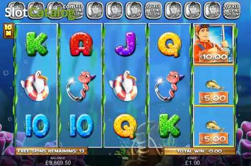 Free Spins Win Screen 3. Catch of the Day Reeling 'Em In slot