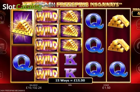 Win Screen 4. Gold Cash Free Spins Megaways slot