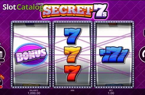 Game Screen. Secret 7s slot