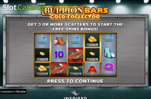 画面2. Bullion Bars Gold Collector カジノスロット
