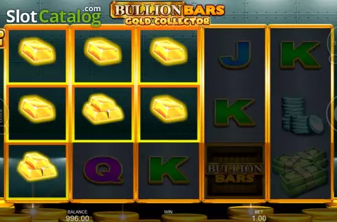 Win Screen. Bullion Bars Gold Collector slot