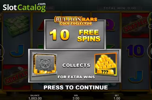画面7. Bullion Bars Gold Collector カジノスロット