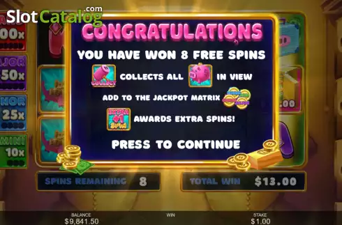 Free Spins Win Screen 3. Big Piggy Bank slot