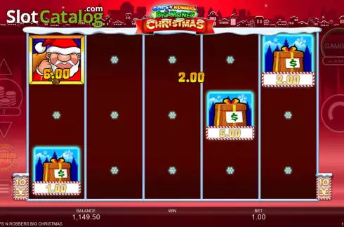 Win screen 2. Cops 'n' Robbers Big Money Christmas slot