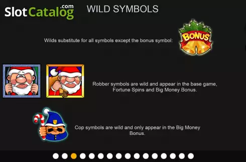 Wild symbols screen. Cops 'n' Robbers Big Money Christmas slot