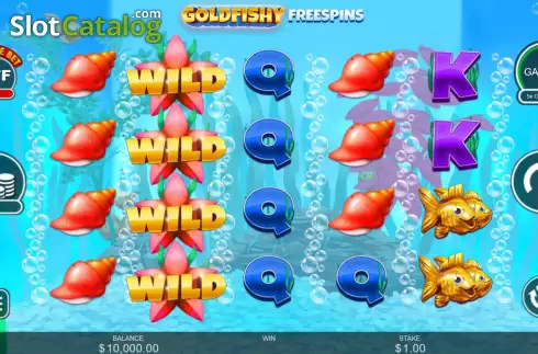 Game Screen. Gold Fishy Free Spins slot