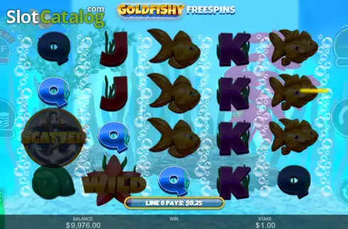 Win Screen. Gold Fishy Free Spins slot