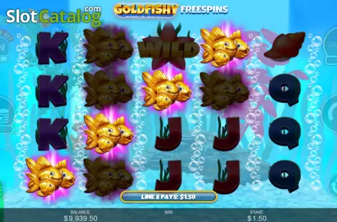 Win Screen 3. Gold Fishy Free Spins slot
