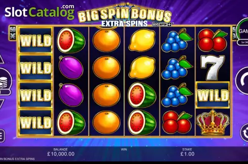 Bildschirm2. Big Spin Bonus Extra Spins slot