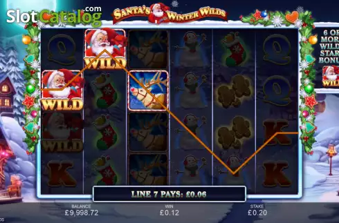 Win screen. Santa's Winter Wilds slot
